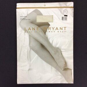 Lane Bryant Day Sheer Pantyhose Plus Size B 1-2X Off White Nylon Invisible Toe